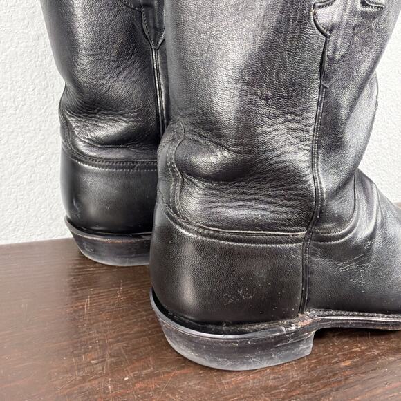 Lucchese Classic Western Goat Leather Black Boots Men’s Size 8 B EUC main image 6